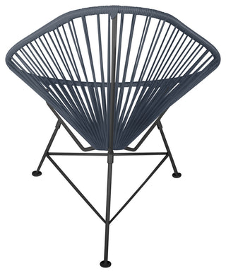 Junior Indoor/Outdoor Handmade Acapulco Chair, Gray Weave, Black Frame