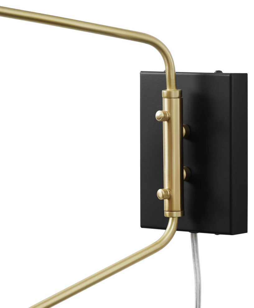 Sconce Wall Lamp Light Fixture, Black, Metal, Modern Cafe Bistro Hospitality