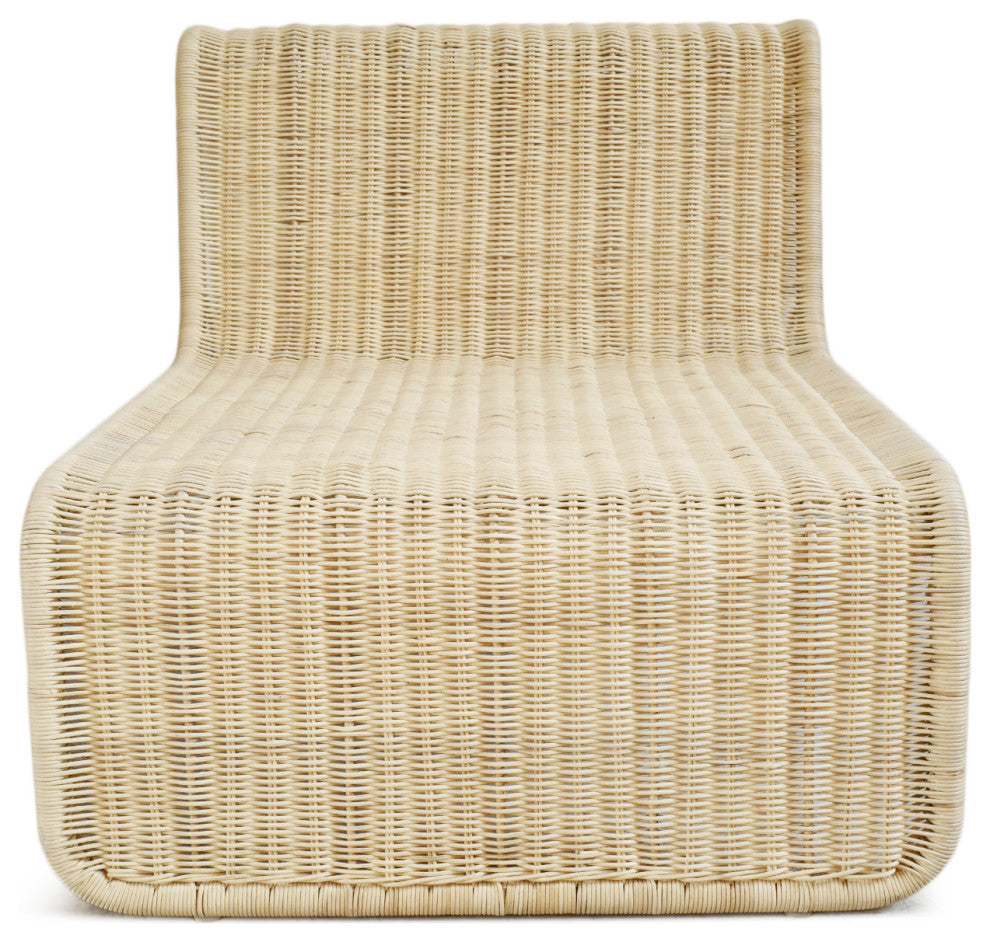 Raw Wicker Wide Mod Chair