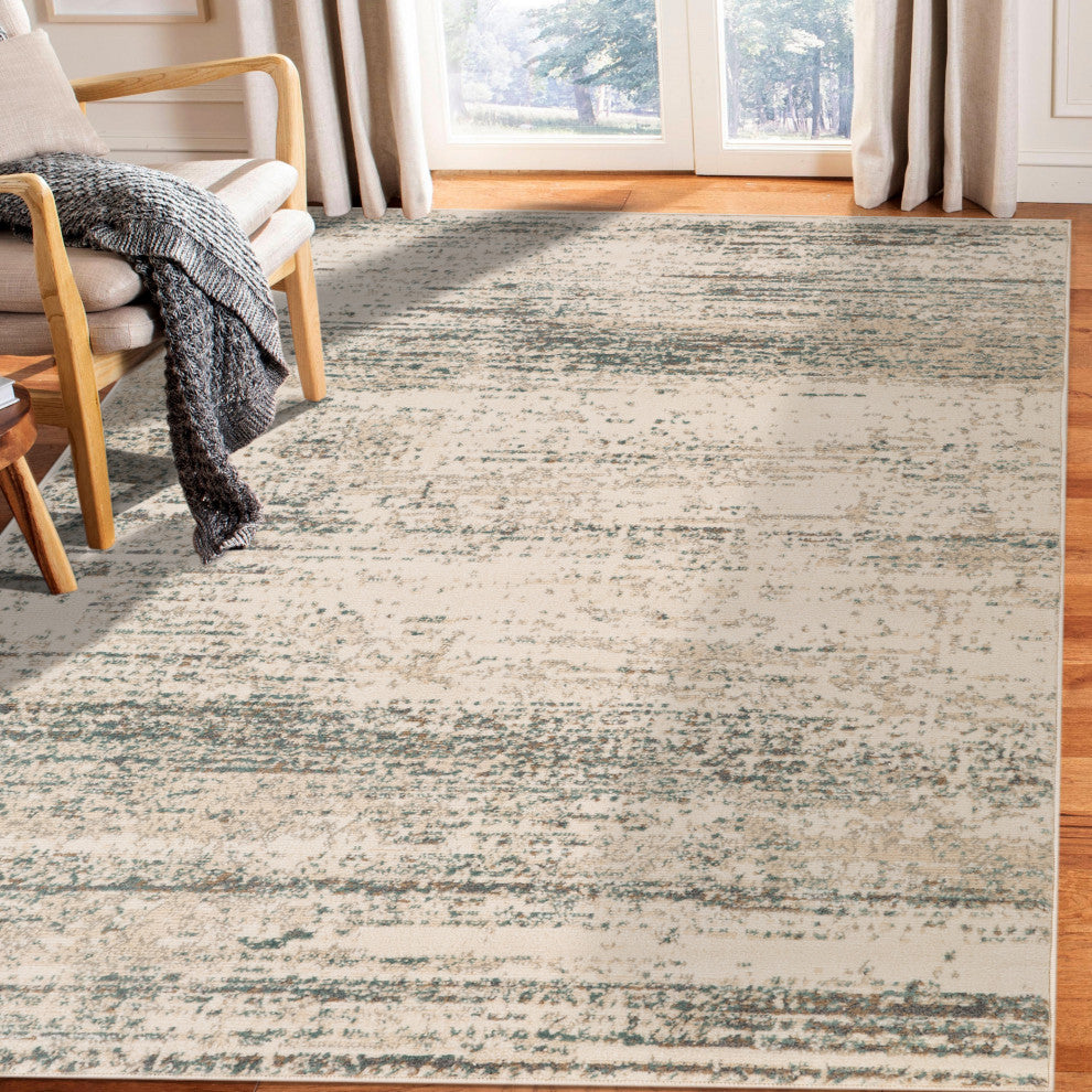 Alpine Grace Area Rug, Ivory, 6'7" x 9', Striped