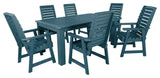 Weatherly 7-Piece Rectangle Dining Set, Nantucket Blue