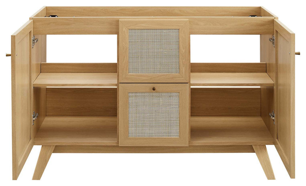 Soma 48" Single or Double Sink Compatible Bathroom Vanity Cabinet - Oak