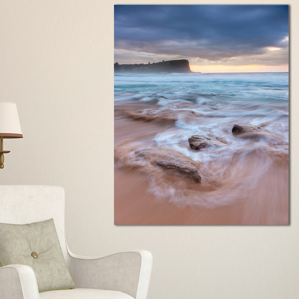 "Bright Sydney Sea With Long Waves" Seashore Canvas Print, 30"x40"