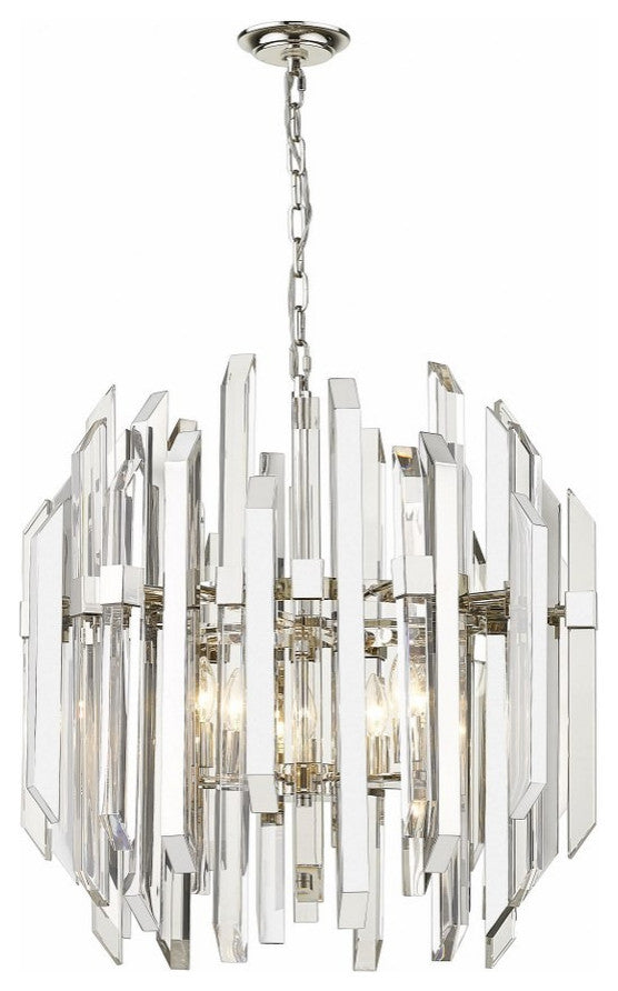 Zlite 4006-9PN 6-Light Pendant, Clear