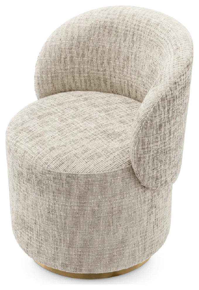 Beige Swivel Dining Chair, Eichholtz Greer