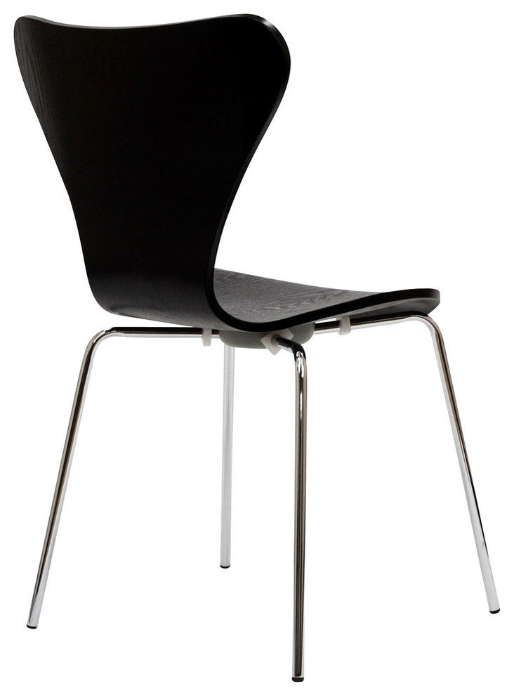 Modern Contemporary Kitchen Wood Dining Side Chair Wenge