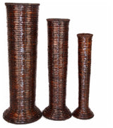 Sea Grass Planter, Deep Brown, Set Of 3