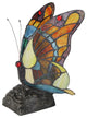JACY 2 Tiffany-style 1 Light Butterfly Accent Table Lamp 9.5inches Tall
