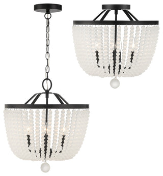 Crystorama Lighting Group 604_CEILING Rylee 4 Light 17"W - Matte Black with