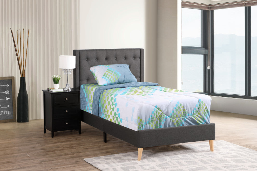 Bergen Twin Bed, Gray