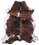 7' 1" X 6' 3" Brindle Natural Cowhide Rug C2243