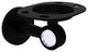 Clearview Tumbler and Toothbrush Holder with Dotted Accents, Matte Black