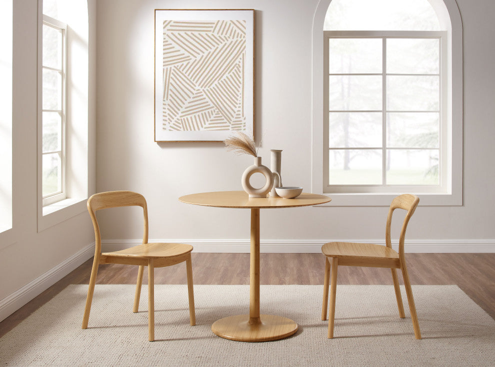 Hanna Dining Chair Bamboo Seat, Wheat, Set of 2