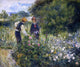 Pierre Auguste Renoir Picking Flowers, Gallery Wrapped Canvas Print, 20"x25"