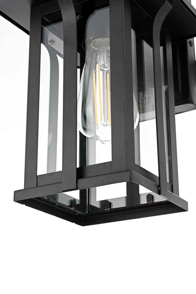 Home Living 7" Outdoor Wall Sconce, Black