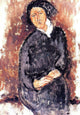 Amedeo Modigliani Seated Woman, 18"x27" Wall Decal Print
