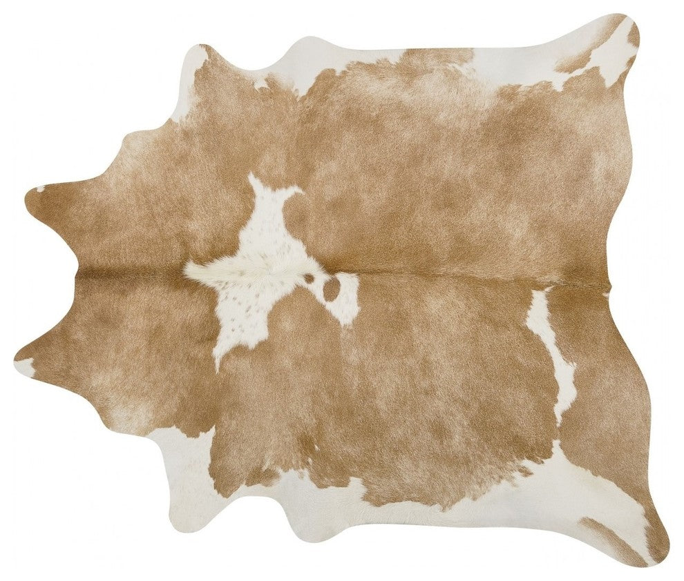 Pergamino Palomino And White Cowhide Rug, Extra Large