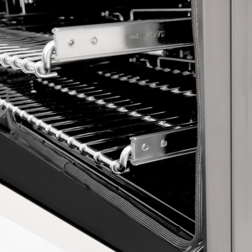 ZLINE 24 In. Professional Dual Fuel Range With White Matte Door, RA-WM-24