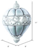 11" Antique Scroll Drop Christmas Ornament. , Limestone, 11"
