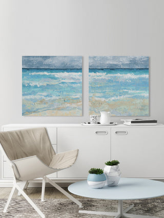 Playful Waves Diptych, 64"x32"