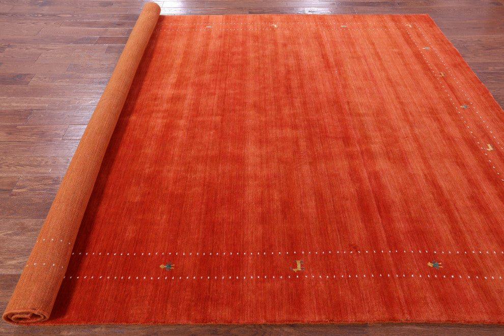 8' 0" X 10' 0" Persian Gabbeh Handmade Wool Rug - Q15104