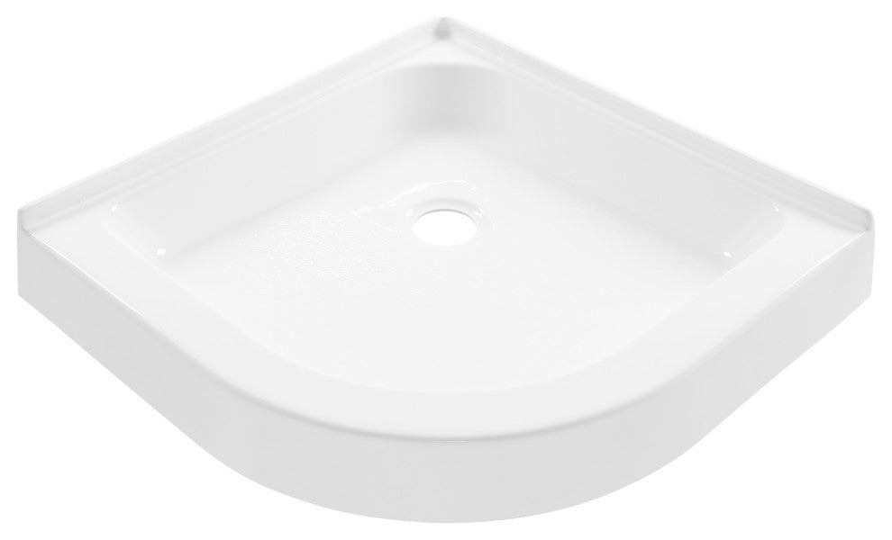 Voltaire 32"x32" Acrylic White, Single-Threshold, Neo-Angle Shower Base