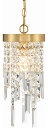 Crystorama Lighting Group WIN-210-CL-MWP Winfield 7"W Crystal - Antique Gold