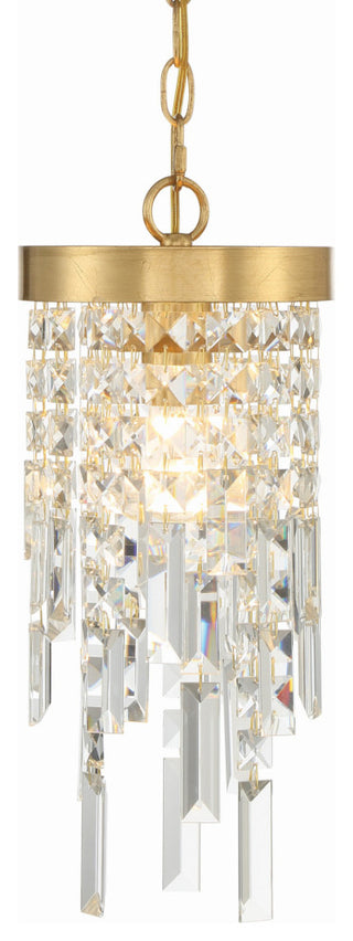 Crystorama Lighting Group WIN-210-CL-MWP Winfield 7"W Crystal - Antique Gold
