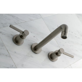 Kingston Brass Two-Handle Wall Mount Tub Faucet, Brushed Nickel