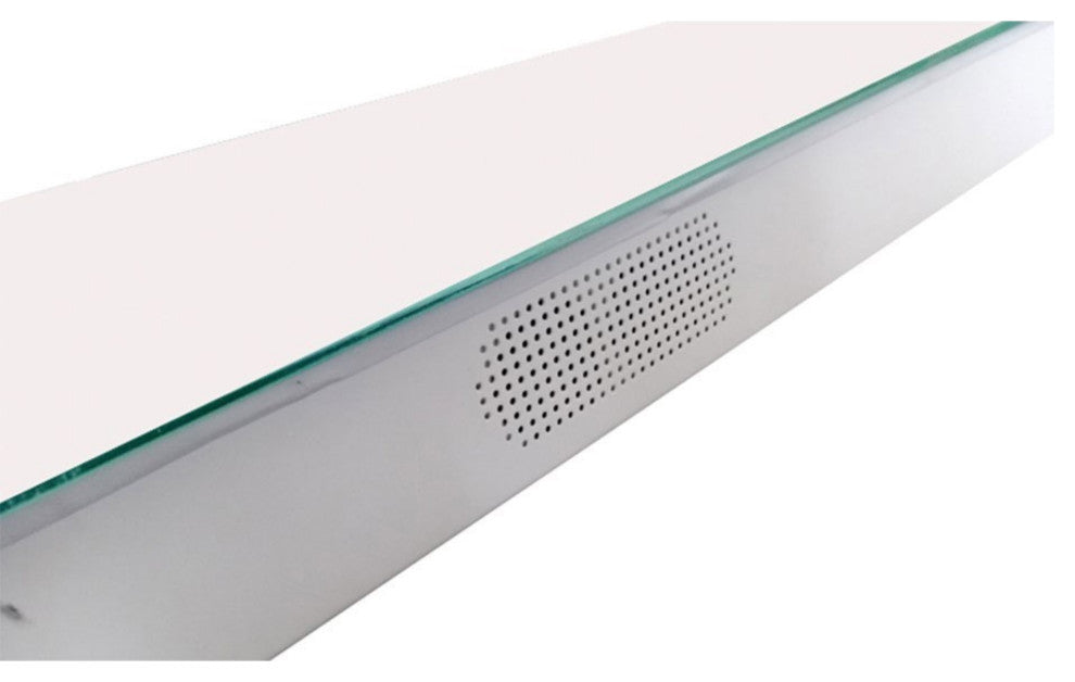 36" Rectangular Led Bordered Illuminated Mirror With Bluetooth Speakers