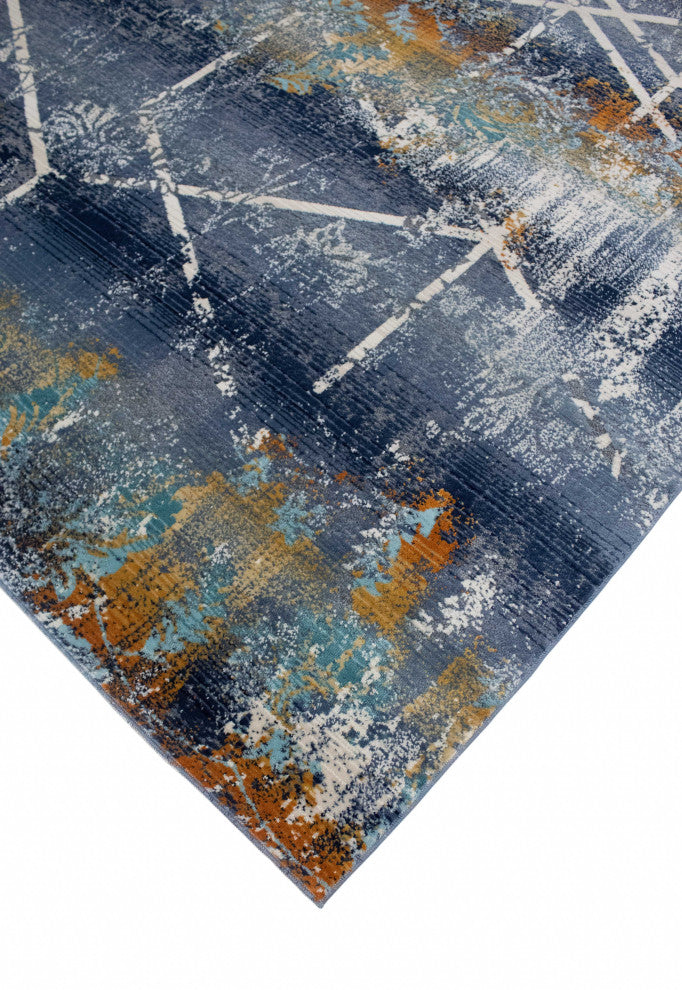 Noori Rug High Low Westfield Rug, Blue, Ivory, 10'0"x14'0"