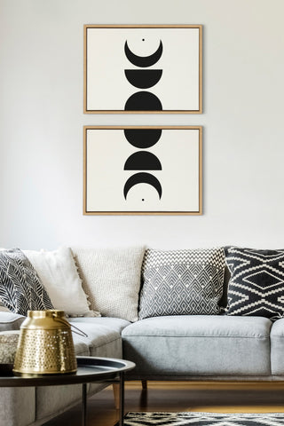 Sylvie Moon Set by The Creative Bunch Studio, Natural 2 Piece 18x24