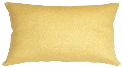 Pillow Decor - Tuscany Linen Banana Yellow 12 x 20 Throw Pillow