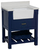 Charlotte 30" Bathroom Vanity, Royal Blue, Quartz
