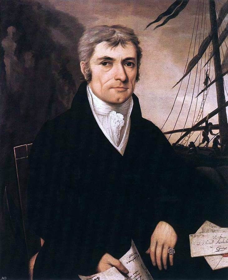 Janos Rombauer Portrait of Samuel Steinhubl Merchant of Eperjes Wrapped Canvas
