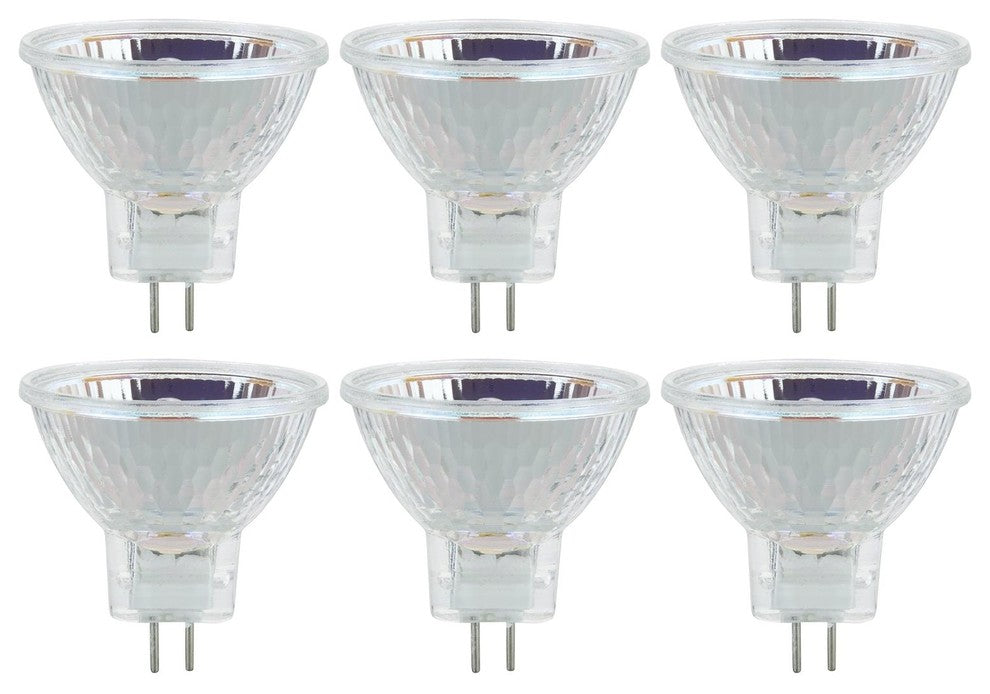 6 Pack Sunlite 20 Watt, 30 Narrow Flood, Mr11 Mini Reflector, Gu4 Base