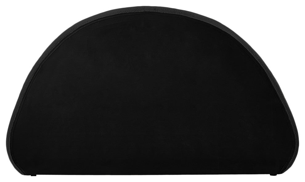 Rudy Beige Teddy Fabric Full Bed, Black, Full