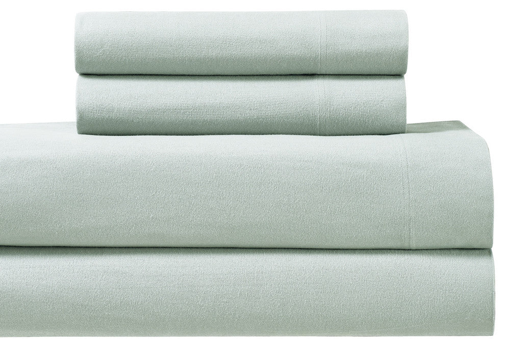 Heavyweight Deep Pocket Flannel Sheet Set, Sea, Split King