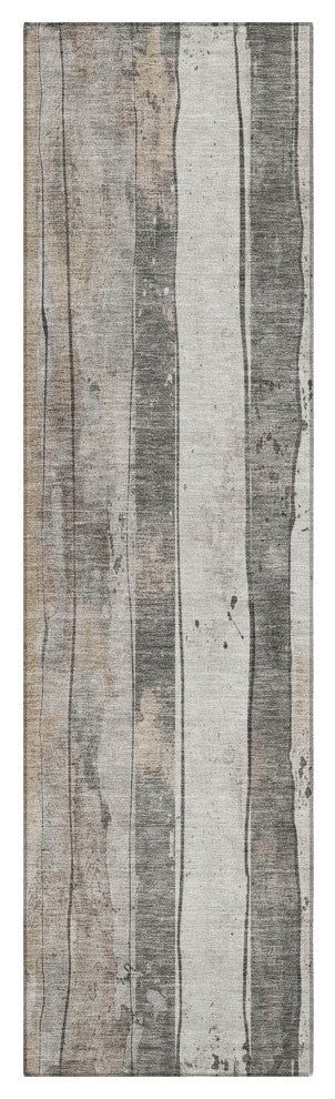 Machine Washable Indoor/Outdoor Chantille ACN1874 Putty 2'3" x 7'6" Runner Rug