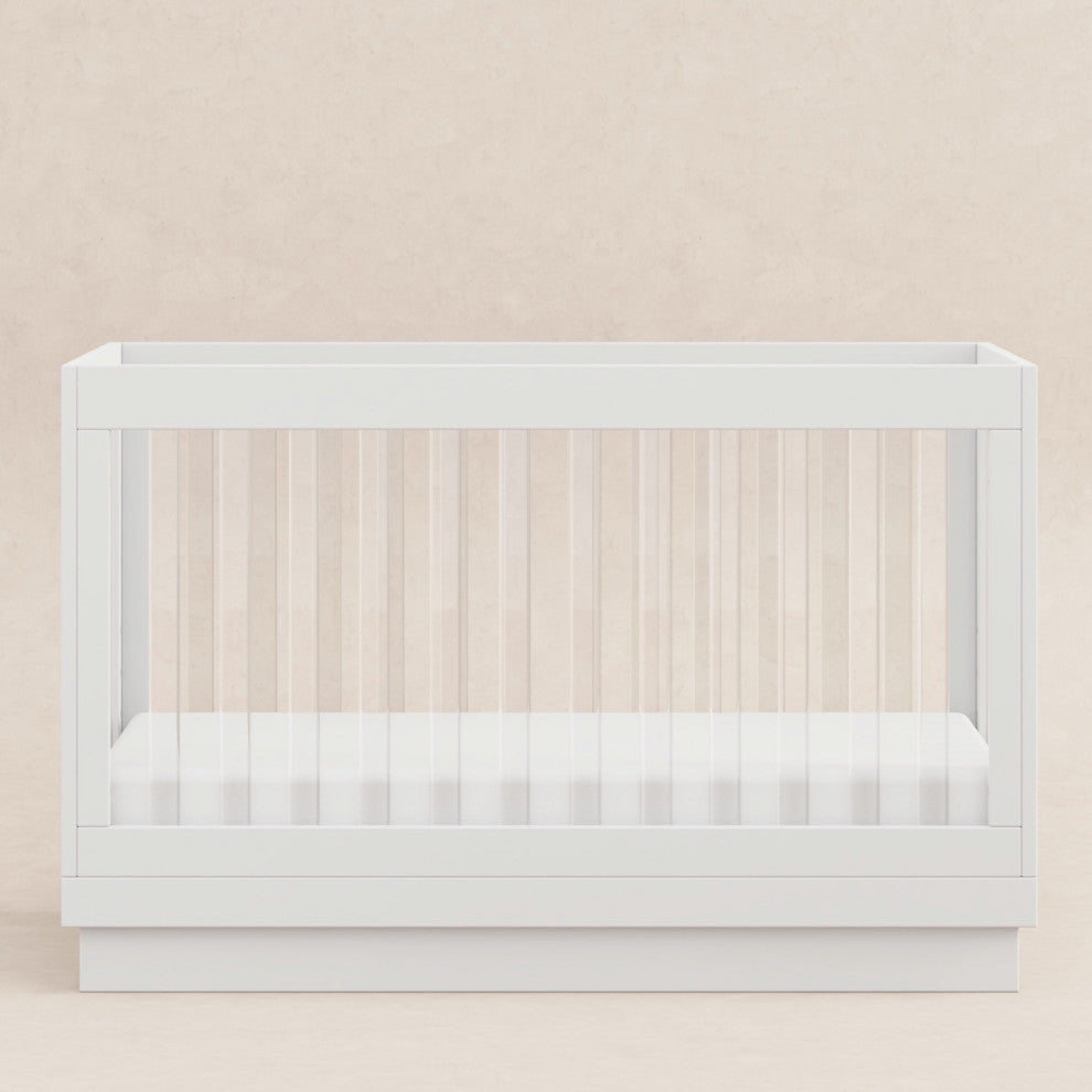 Harlow Acrylic 3-in-1 Convertible Crib With Toddler Bed Conversion Kit