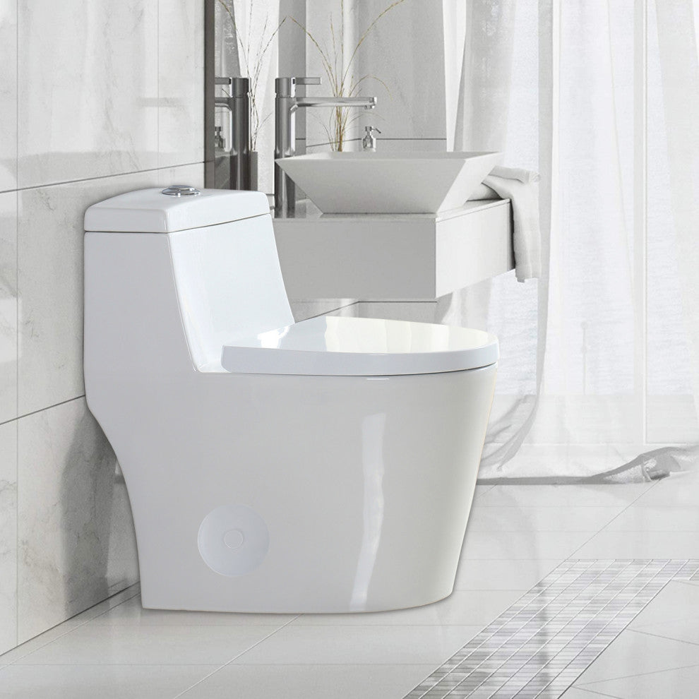 Ceramic Dual Flush One Piece Toilet-Including Toilet Seat