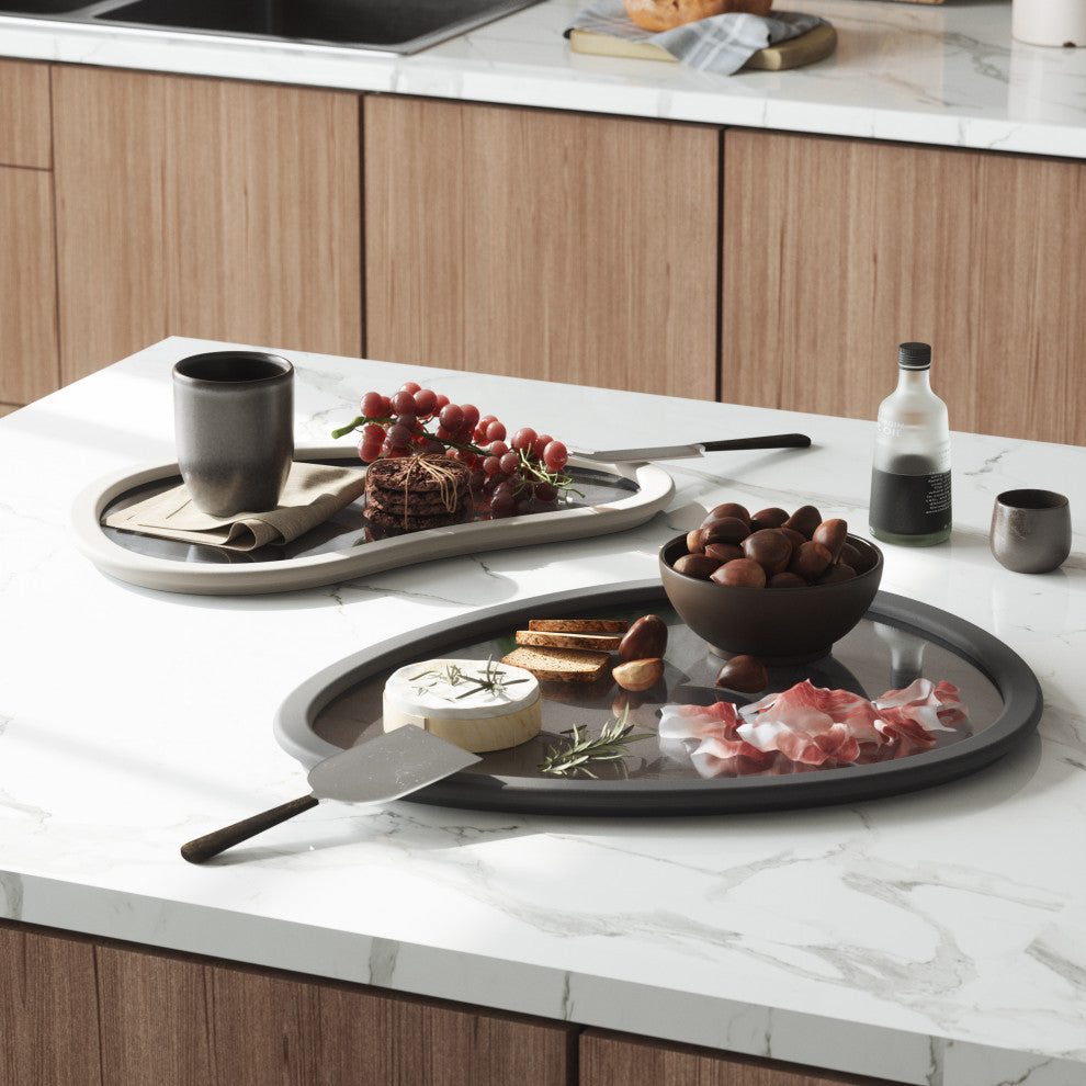 Umbra Hub Serving Trays, Set of 2 Charcoal/Grey