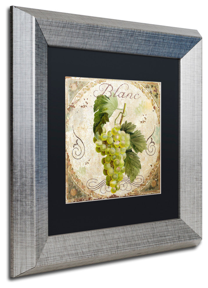 Color Bakery 'Tuscany Table Blanc' Art, Silver Frame, Black Matte, 11"x11"