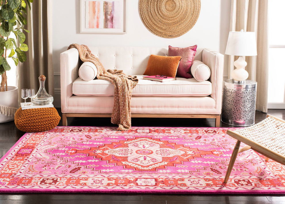 Safavieh Bellagio Collection BLG545 Rug, Red/Pink, 5'x8'