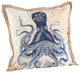 Octopus Print Cotton Down Filled Throw Pillow