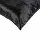 18"x18"x5" Black Cowhide Pillow