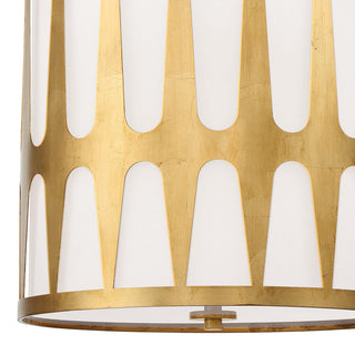 Crystorama Lighting Group ROY-805 Royston 4 Light 17"W Pendant - Antique Gold