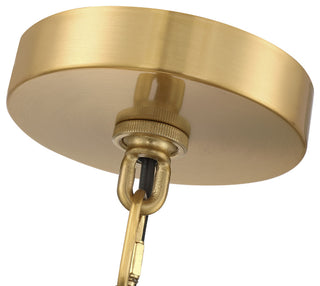 22" W 4 Light Bohemian Bamboo Chandelier With Brass Canopy