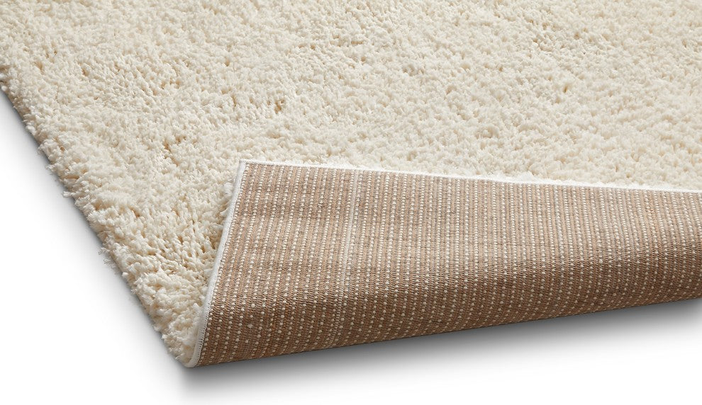 Well Woven Nomad Plain Modern White Moroccan Shag Soft Area Rug 2' x 3'