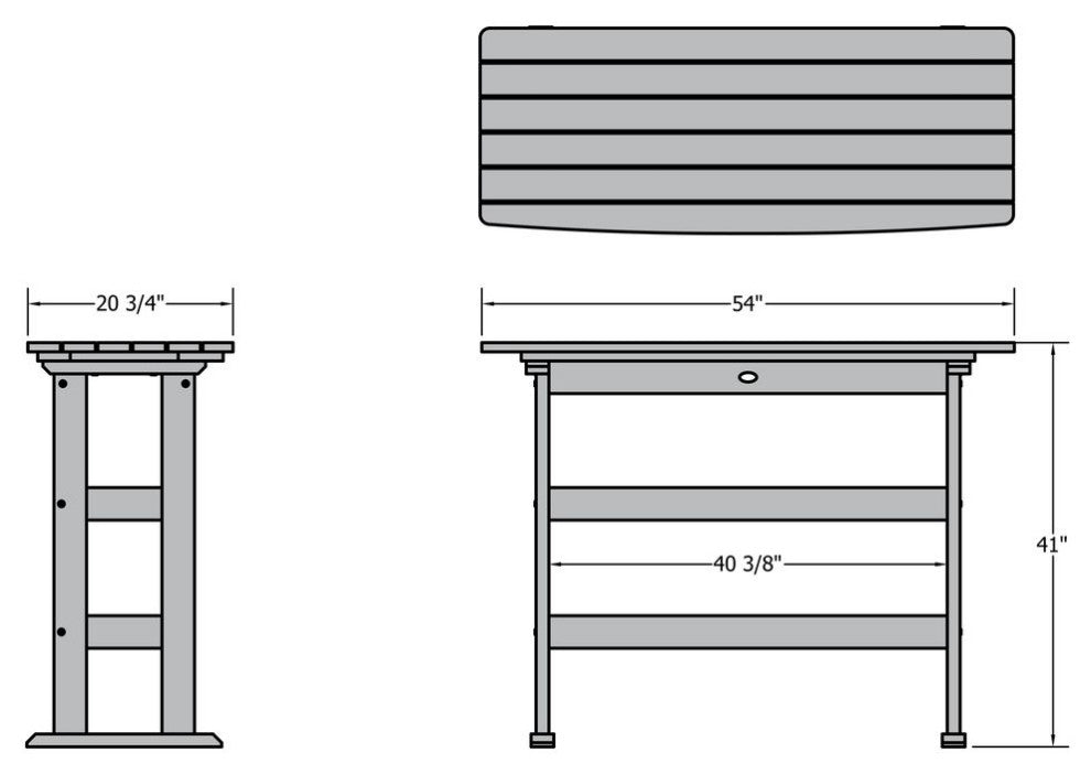 Lehigh Bar Height Balcony Table, Weathered Acorn